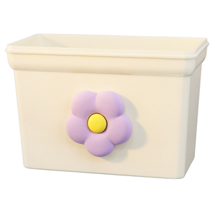 奶油花花磁吸杂物收纳盒冰箱贴磁性贴入户门洞洞板装饰黑板置物盒