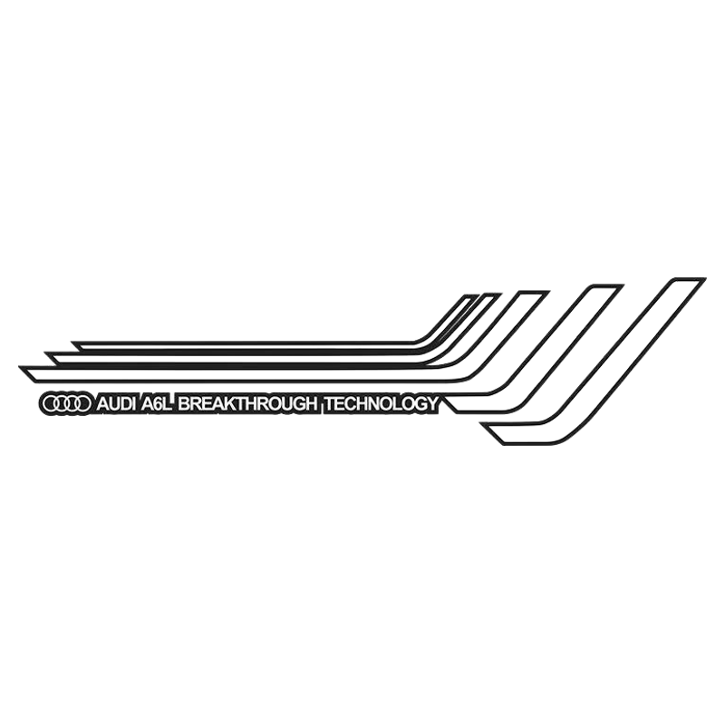 【精致提升】五道杠大灯车贴奥迪A4LA6LA7A8Q3Q5三角窗改装饰标志