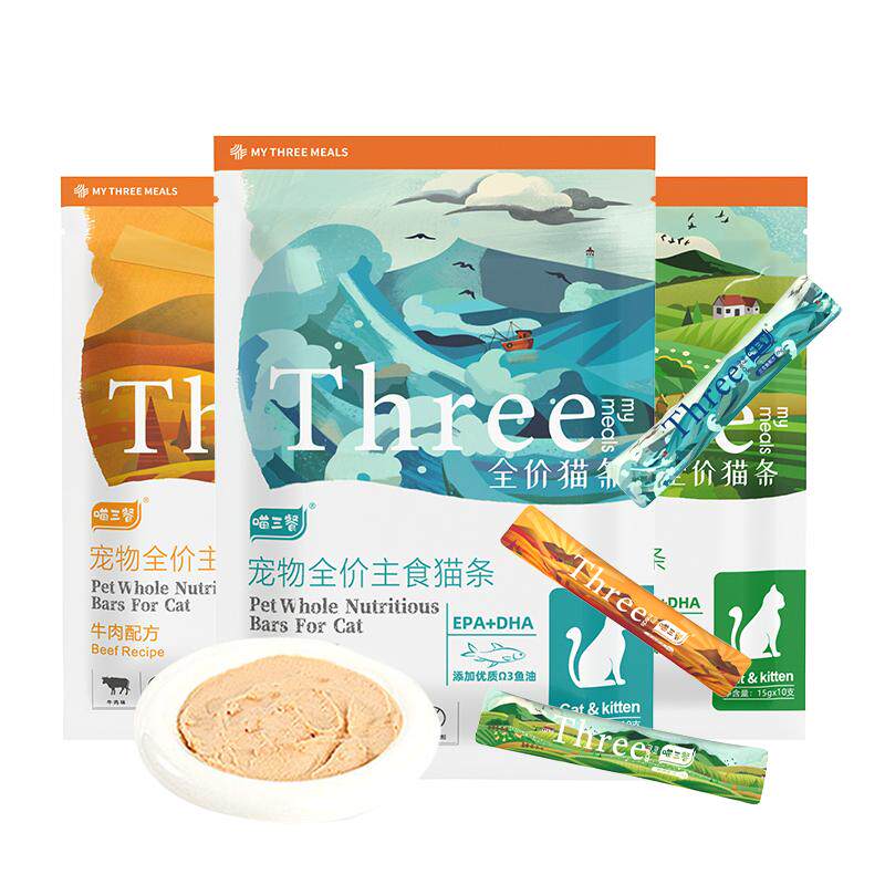喵三餐主食猫条整箱100支