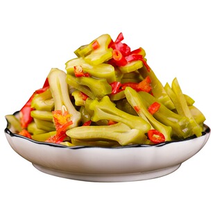 广西特产刀豆酸扁豆农家开味腌制酱菜零食咸菜下饭菜酸野开盖即食