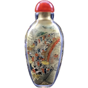 衡水内画鼻烟壶可选带勺 鼻烟粉套装 非遗工艺品 瓶内画 手工把玩