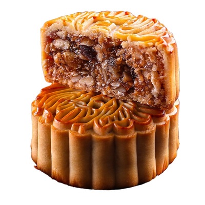广州荔荣酒家月饼官方老式五仁传统金腿火腿伍仁叉烧双黄莲蓉广式