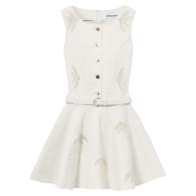 self-portrait牛仔连衣裙