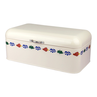 粉颜 欧式花边大号翻盖铁盒面包箱桌面收纳盒证书文件盒防晒防锈