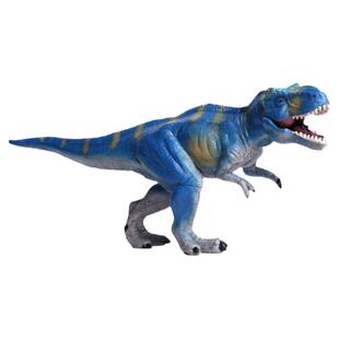 恐龙玩具模型仿真动物大号霸王龙暴龙嘴巴可动实心蓝色儿童益智教