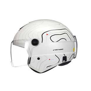 RYMIC睿觅NE02摩托车半盔电动车踏板复古盔四分之三头盔男女通用