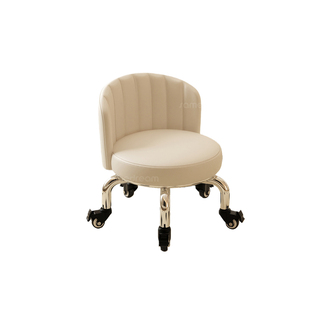 万向轮小凳子滑轮矮凳家用换鞋凳带滑轮软包板凳儿童客厅靠背椅子