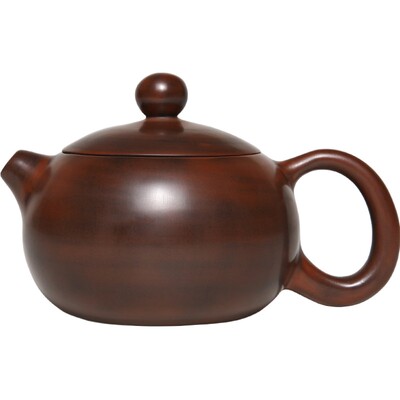 此时此刻云南建水茶壶倒扁紫陶壶