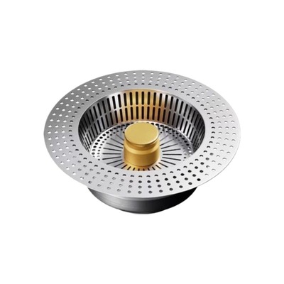 不锈钢水槽过滤网厨房水槽弹跳芯洗菜盆水池漏水塞下水道防堵塞槽