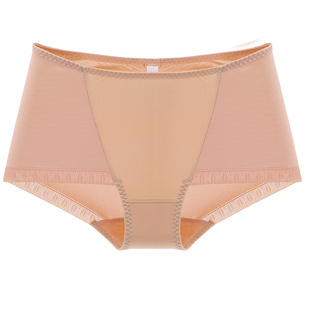 依曼丽中高腰女内裤亲肤轻薄包臀纯棉底档平脚裤