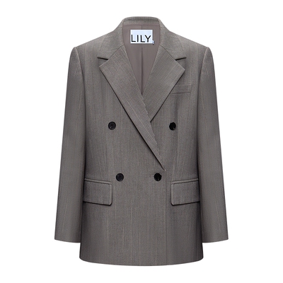 LILY通勤格雷系廓形新款西装外套