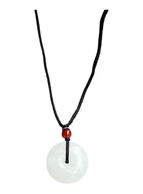 新中式平安扣编织项链 民族风古法儿童情侣仿玉石吊坠男款女礼物