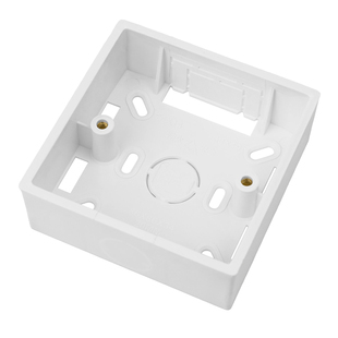 86型明装盒接线盒阻燃布线明盒底座底盒PVC电工开关加厚86型盒