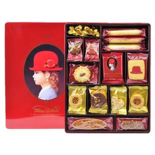 日本进口小红帽子巧克力曲奇糕点什锦夹心饼干礼盒情人节结婚庆宴