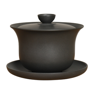 滇匠云南建水紫陶盖碗悬停三才单个高档套装茶杯具端砂非白瓷坭兴