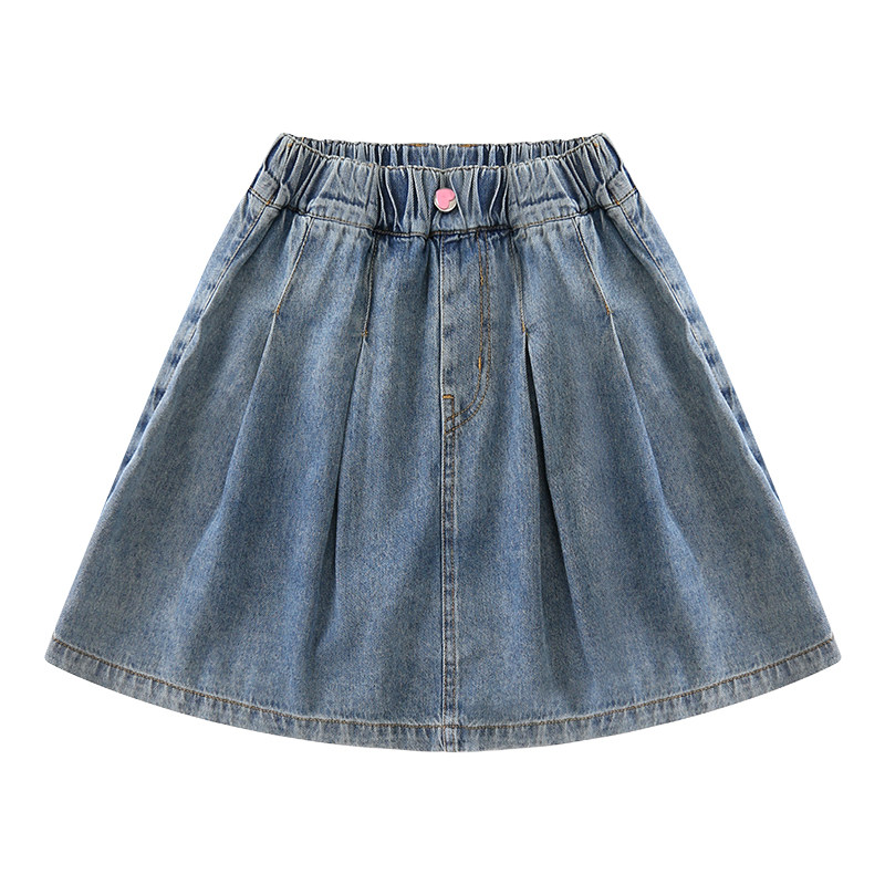 女童牛仔短裙裙裤夏季五分裤薄款