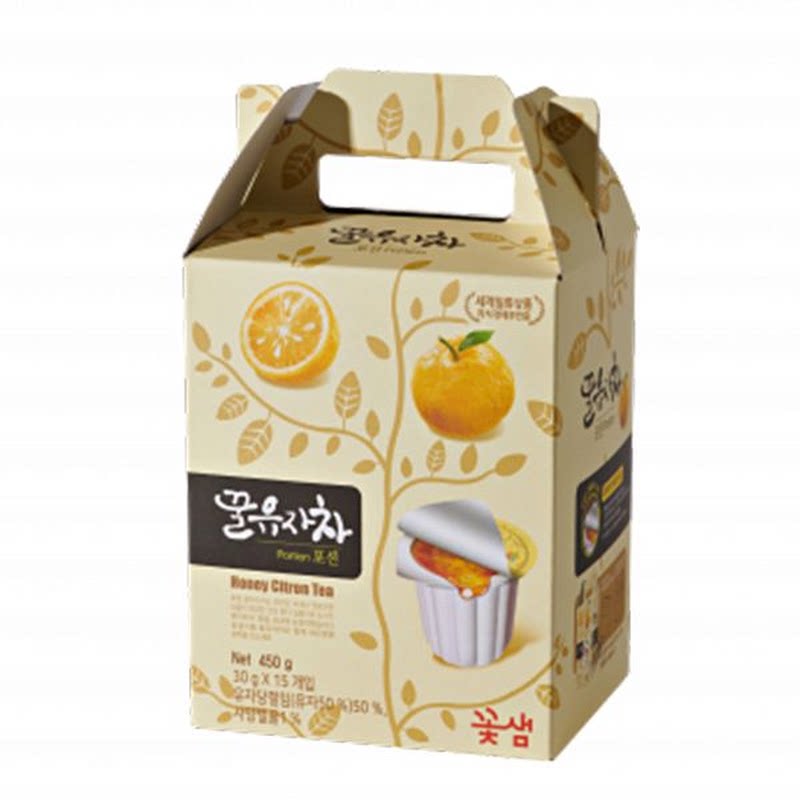 花泉韩国蜂蜜柚子茶独立包装30g*15蜂蜜茶零食伴手礼高端香港进口