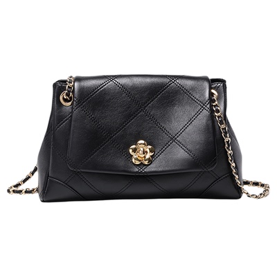 梦特娇羊皮菱格链条腋下包