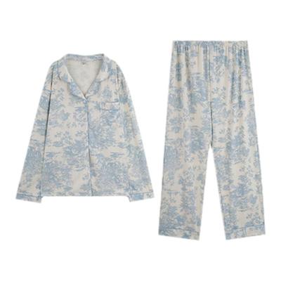 ALIN定制大码女装碎花睡衣套装