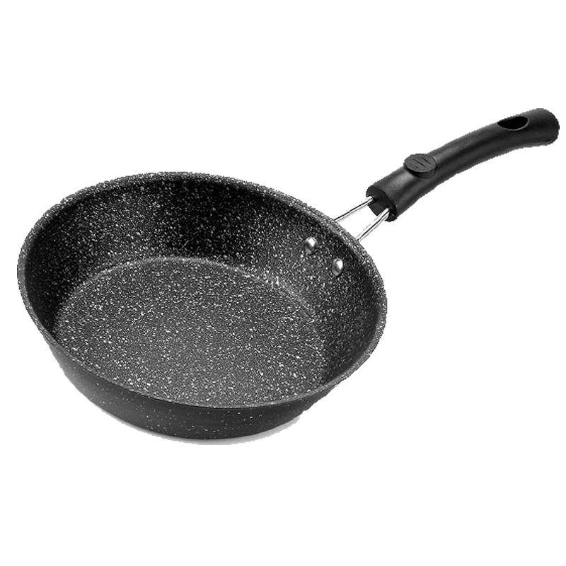 麦饭石平底锅不粘锅煎烙饼牛排千层煎锅家用电磁燃气炉煎蛋炒菜锅
