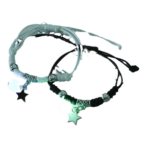 网红闺蜜手链感应夜光情侣手链一对男女学生闺蜜二人友谊手环荧光