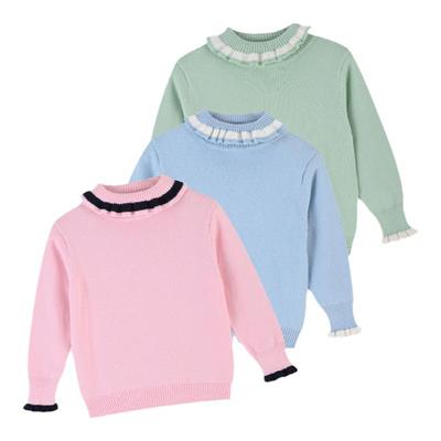 铅笔俱乐部女小童毛衣高领针织衫