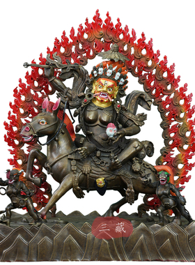 吉祥天母古色佛像家用佛堂供奉