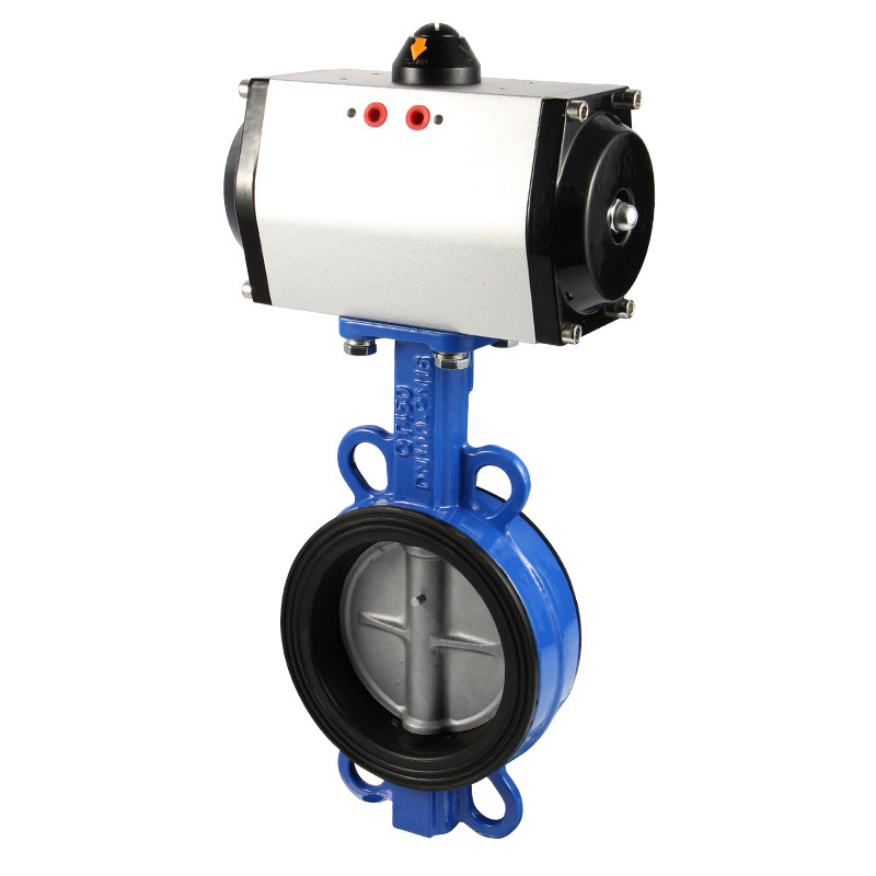 气动蝶阀D671X-16Q对夹式阀门不锈钢板DN50  80 100 150 250 300