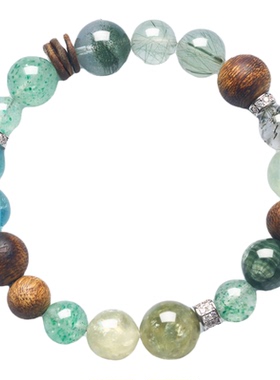 天然绿幽灵水晶手串闺蜜礼物