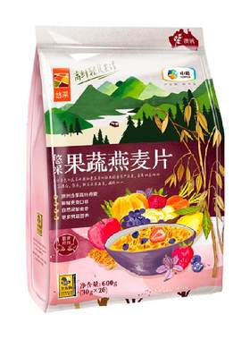 悠采全谷物果蔬麦片小袋600g