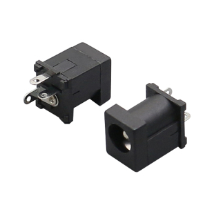 DC-012A电源插座 DC-012A 5.5X2.1mm 三脚 立式直插 直流电源插座