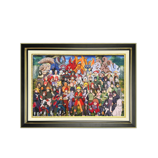 火影忍者动漫周边全家福3d立体画海报生日礼物卧室床头装饰画挂画