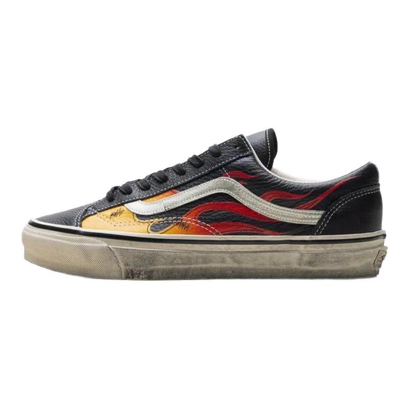 范斯Vans Old Skool 36 Archive Flame火焰条纹复刻男女做旧板鞋