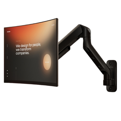 北弧墙上壁挂电脑显示器支架悬臂