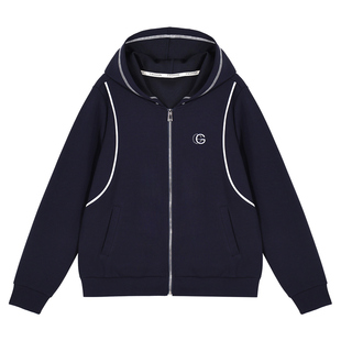 连帽拉链开衫外套女2026新款春秋高端女装休闲上衣时尚洋气薄卫衣