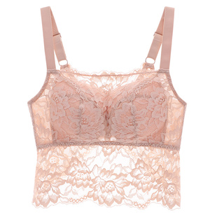 依曼丽抹胸蝴蝶美背内衣女薄棉聚拢防走光大胸显小可外穿文胸背心