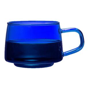 零极限清理工具蓝色玻璃杯子瓶子耐高温精致马克杯带把修兰太阳水