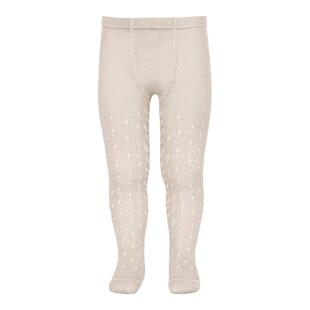 西班牙Condor女童连裤袜春秋季侧边人字镂空糖果色棉柔打底网眼袜