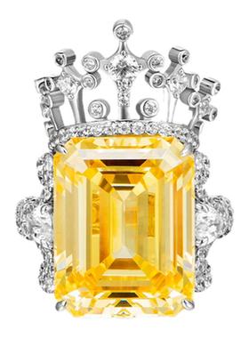 皇冠戒指摩邦珠宝铜合金镀K金