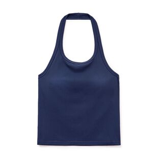 马登美式辣妹冰丝带胸垫无袖挂脖吊带bra短背心一体外穿上衣女士