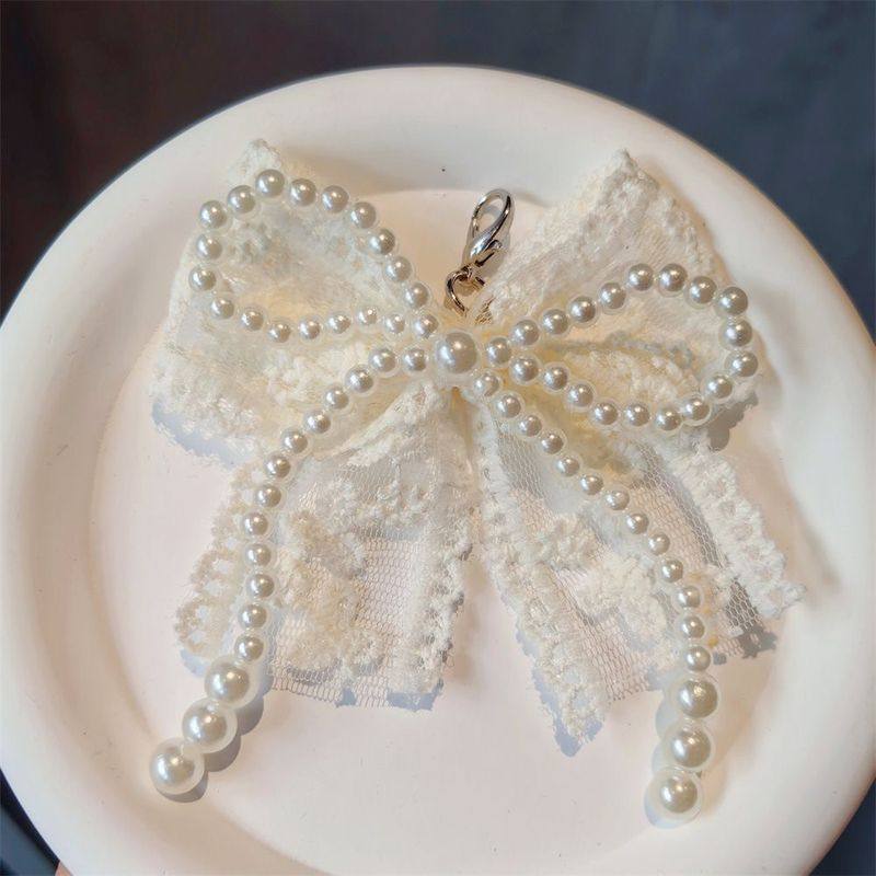 韩系珍珠蕾丝蝴蝶结鞋扣小众百搭鞋子运动鞋挂件鞋带扣鞋饰配饰女