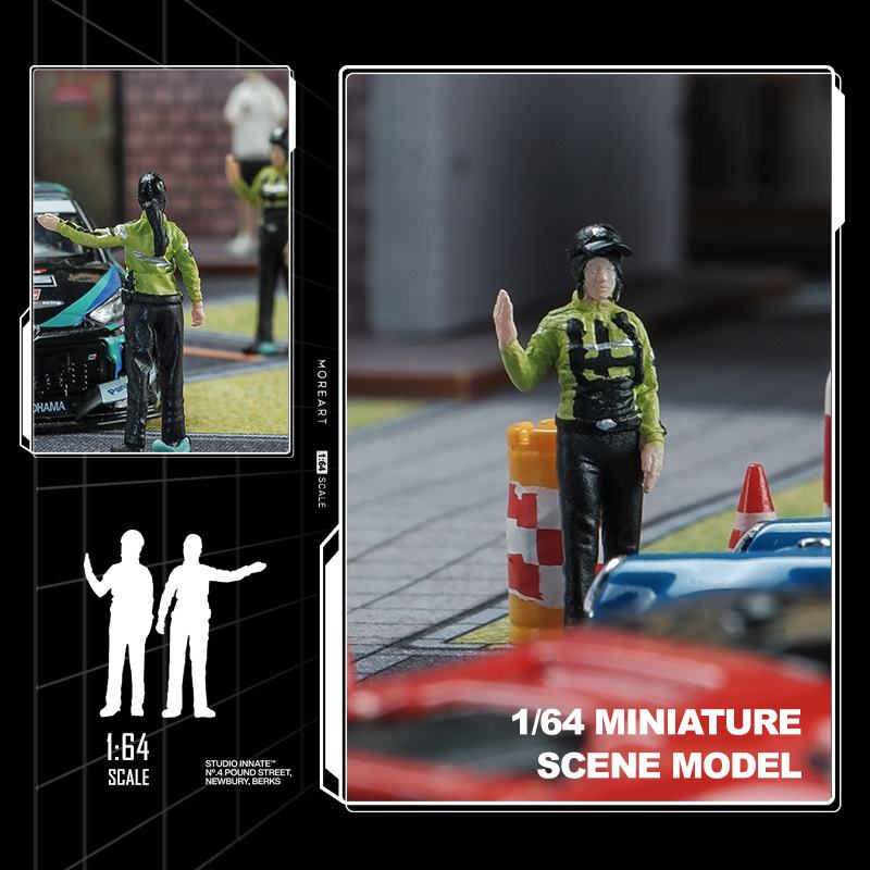 微缩人偶模型交通警察小人微观摆件造景场景人物桌面道具拍树脂微