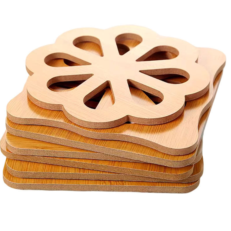 10个装木质隔热垫餐垫创意餐桌垫子隔热防滑砂锅防烫垫盘子垫杯垫
