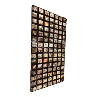 发光照片墙洞洞板上相片展示架高级感客厅磁吸相框墙面收纳置物架