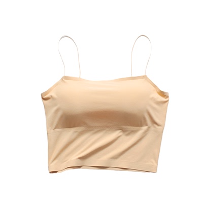 美背冰丝无痕细带防走光短款背心