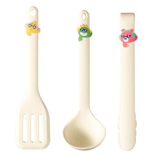 拜格迷你锅铲硅胶铲汤勺小号家用食品级铲子婴儿宝宝专用辅食工具
