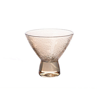 ROUPA罗派玻璃杯彩色锤纹透明热卖创意商用冰淇淋甜品冰镇冰沙杯