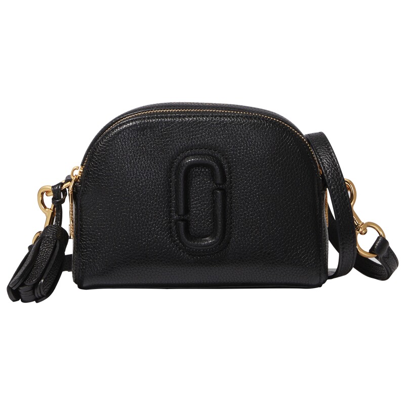 【季末折扣】MARC JACOBS SHUTTER MJ女包牛皮革斜挎包贝壳马鞍包