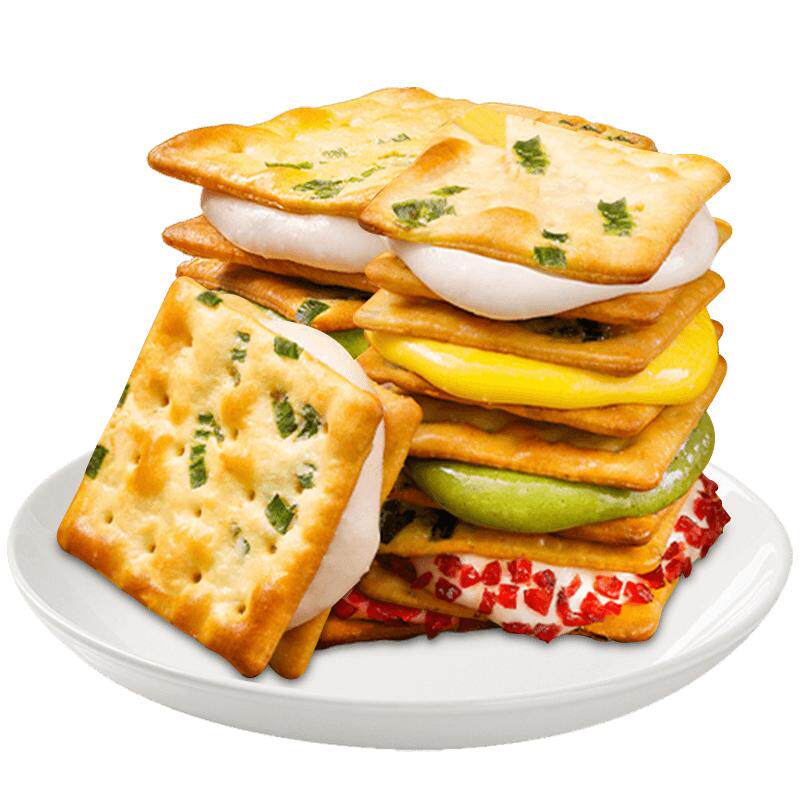 可拉丝!夹心香葱牛扎饼干单独小包装牛轧糖休闲解馋小零食品小吃