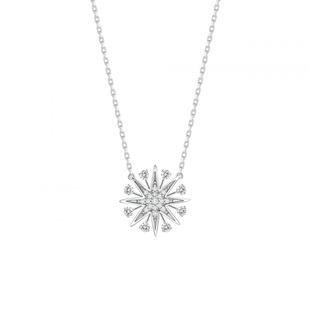 Witther925纯银满钻彗星项链女轻奢小众原创设计八芒星钻石锁骨链